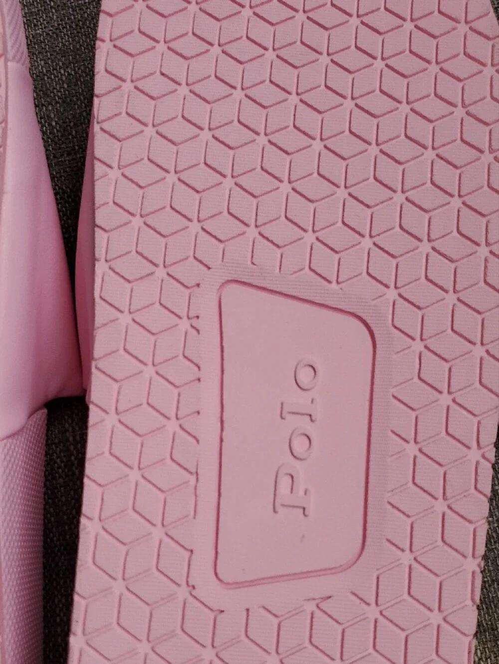 Polo by Ralph Lauren Pink Slide Sandals with Blue Polo